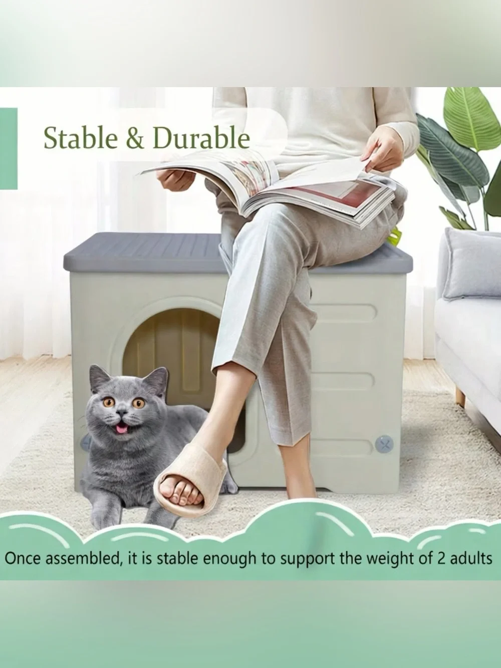 Modular Cream Cat Bed House - Cozy Indoor Hideaway